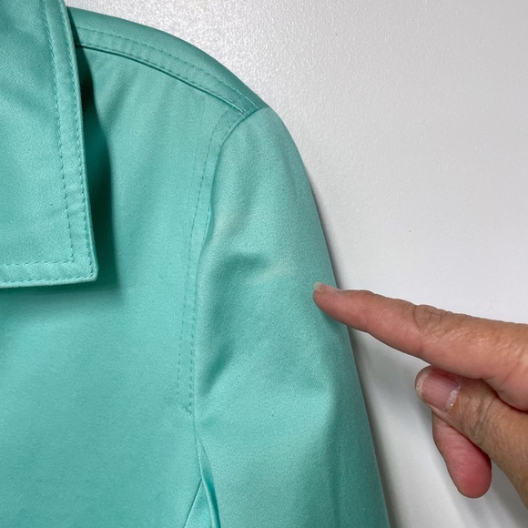 Coach Trench Raincoat Size Small Light Mint - Picture 9 of 10
